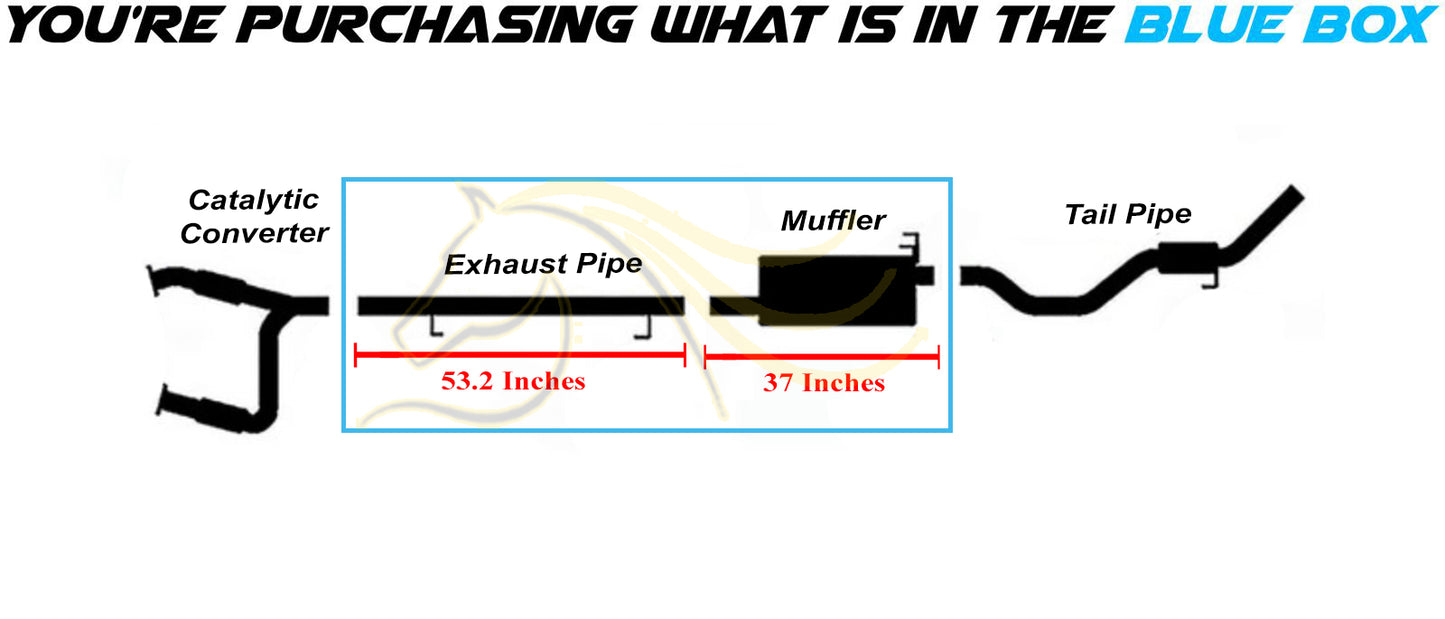 2009–2010 Dodge Ram 1500 3.7L 4.7L & 5.7L Stainless Steel Exhaust Pipe with Muffler Kit