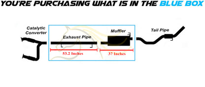 2009–2010 Dodge Ram 1500 3.7L 4.7L & 5.7L Stainless Steel Exhaust Pipe with Muffler Kit
