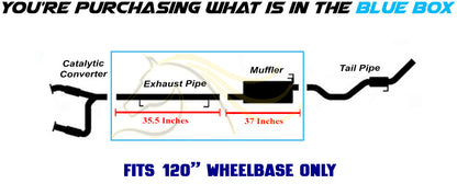 2009–2010 Dodge Ram 1500 3.7L 4.7L & 5.7L 120 WB" Stainless Steel Exhaust Pipe with Muffler Kit
