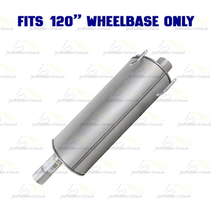 2009-2010 Dodge Ram 1500 3.7L 120" WB Exhaust Pipe with Muffler and Tail Pipe Kit | Stainless Steel