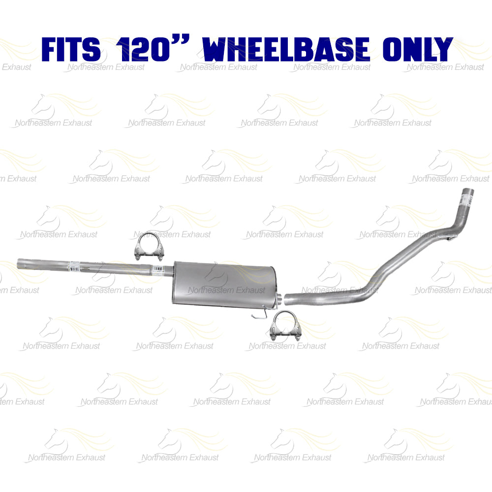2011–2013 Ram 1500 3.7L & 4.7L 120" WB Exhaust Pipe, Muffler, Tail Pipe Kit | Stainless Steel