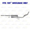 2011-2018 Ram 1500 5.7L 120in WB Exhaust Pipe, Muffler, Tail Pipe Kit | Stainless Steel