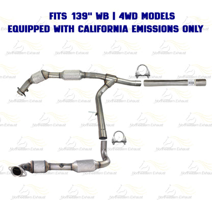 2004-2006 Ford F-150 5.4L 139" WB Pair of Catalytic w/ Exhaust Pipe Kit | Stainless Steel | EPA