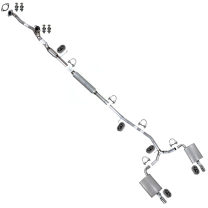 2016-19 Ford Explorer 3.5L Front & Rear Y Pipe w/ Resonator & Pair of Mufflers Kit | Stainless Steel