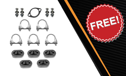 2016-19 Ford Explorer 3.5L Front & Rear Y Pipe w/ Resonator & Pair of Mufflers Kit | Stainless Steel