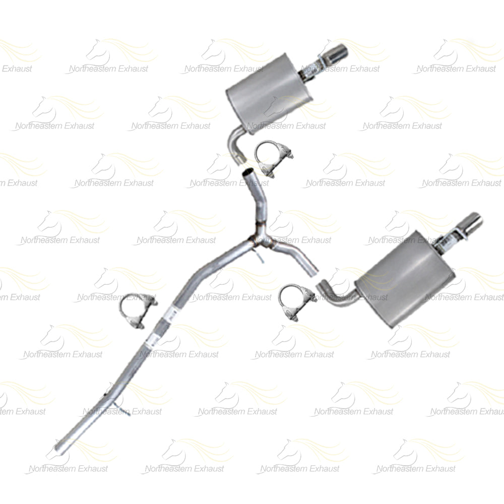 2016-2019 Ford Explorer 3.5L Rear  Y Pipe w/ Pair of Mufflers Kit | Stainless Steel
