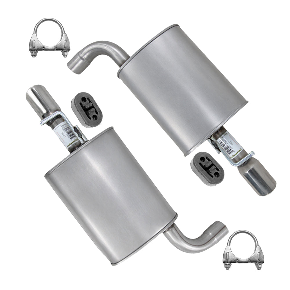 2016-2019 Ford Explorer 3.5L Exhaust Pair of Mufflers Kit | Stainless Steel