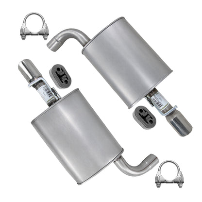 2016-2019 Ford Explorer 3.5L Exhaust Pair of Mufflers Kit | Stainless Steel