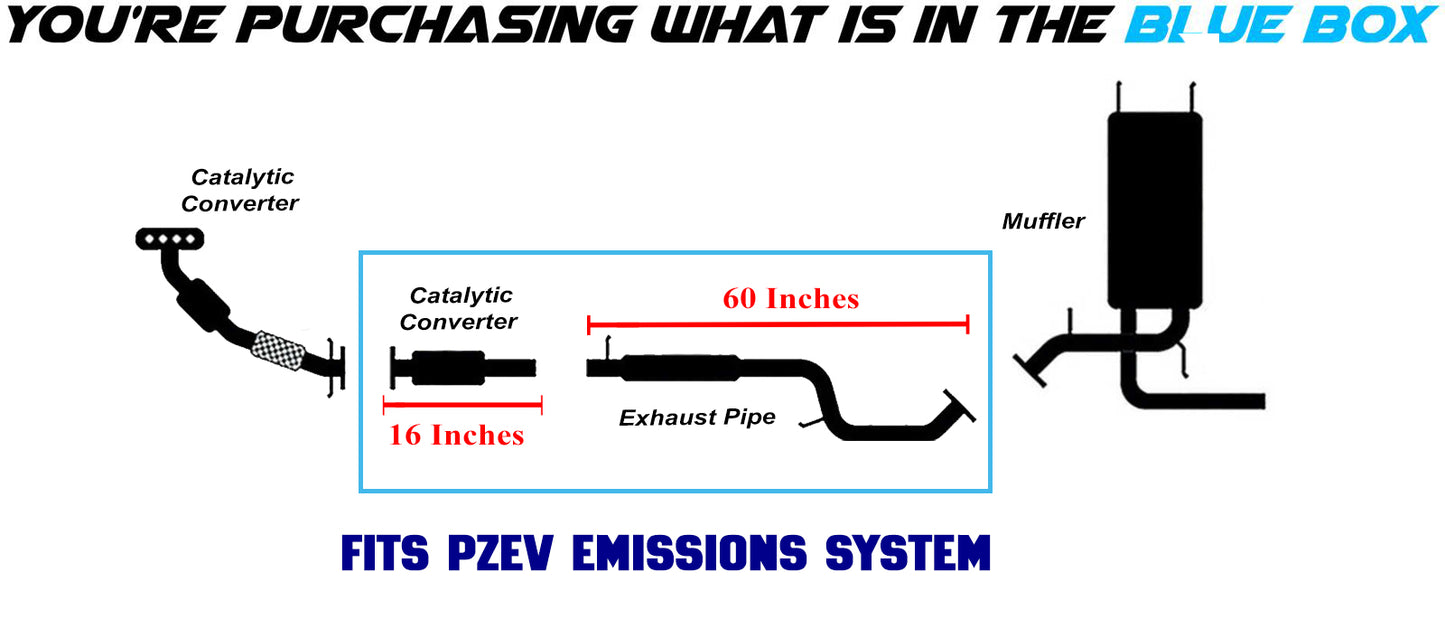 2010-2012 Mazda 3 2.5L Rear Catalytic Converter w/ Exhaust Pipe Kit | Stainless Steel | EPA Approved