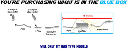 2014-2016 Toyota Highlander 3.5L Stainless Steel Exhaust Pipe Muffler Resonator Kit