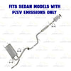2010-2011 Mazda 3 2.0L Rear Catalytic w/ Exhaust Pipes, Muffler & Tail Pipe Kit | Stainless Steel