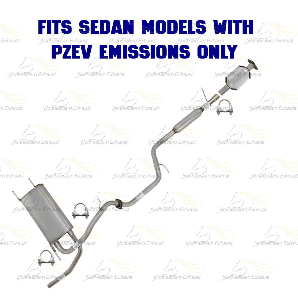 2010-2011 Mazda 3 2.0L Rear Catalytic w/ Exhaust Pipes, Muffler & Tail Pipe Kit | Stainless Steel