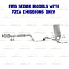 2010-2011 Mazda 3 2.0L Rear Catalytic w/ Exhaust Pipes, Muffler & Tail Pipe Kit | Stainless Steel
