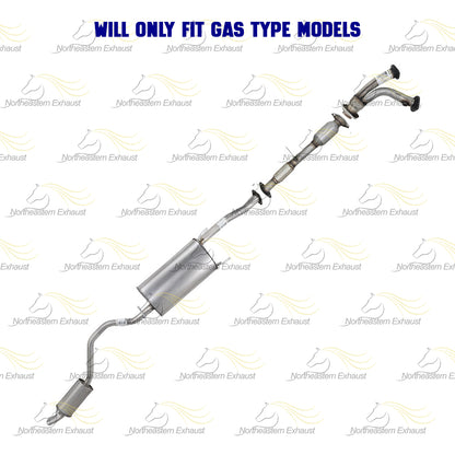 2014-2016 Toyota Highlander 3.5L EPA Catalytic Exhaust Y Pipe Muffler Resonator Kit