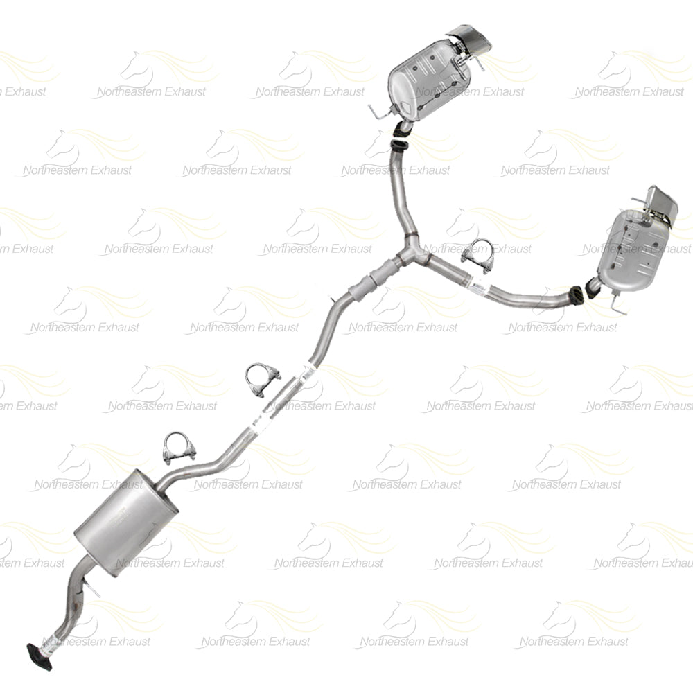 2008-2012 Mazda CX-9 3.7L Exhaust Resonator Y Pipe with Pair of Mufflers Kit | Stainless Steel