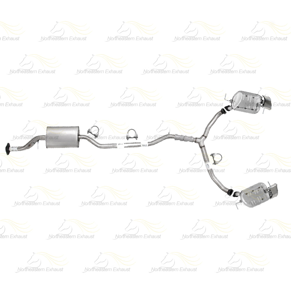 2008-2012 Mazda CX-9 3.7L Exhaust Resonator Y Pipe with Pair of Mufflers Kit | Stainless Steel