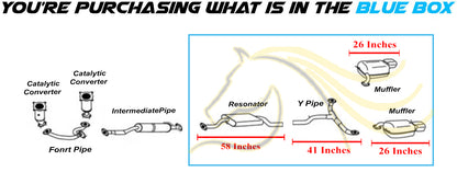 2007 Mazda CX-9 3.5L Exhaust Resonator Y Pipe with Pair of Mufflers Kit | Stainless Steel