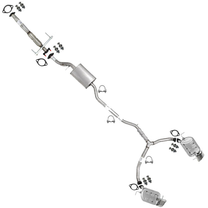 2008-12 Mazda CX-9 3.5L Exhaust Pipes with Pair of Mufflers Kit | Stainless Steel