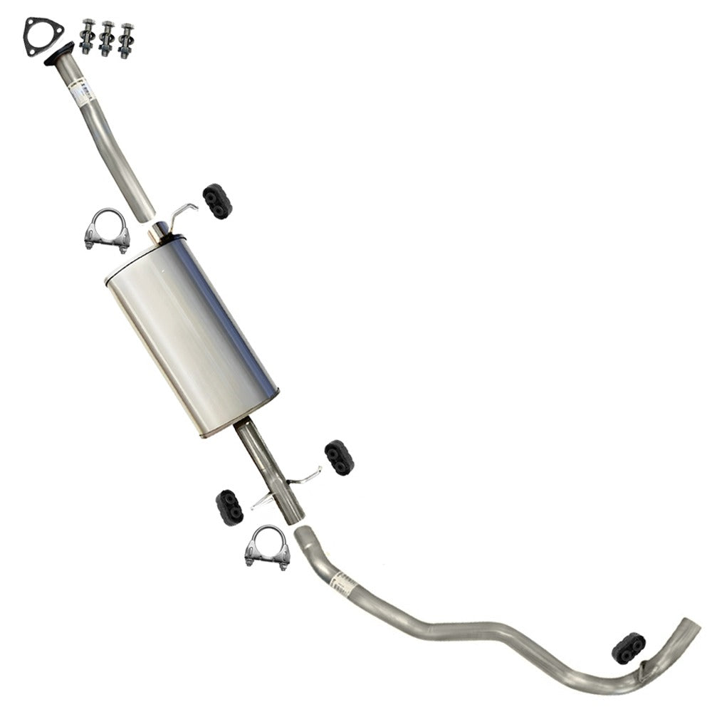Exhaust Intermediate Pipe, Muffler and Tail Pipe for 1996-1997 Chevrolet S10, GMC Sonoma and Isuzu Hombre 2.2L