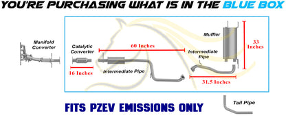 2010-2011 Mazda 3 2.0L Rear Catalytic w/ Intermediate  Pipes, & Muffler Kit | Stainless Steel