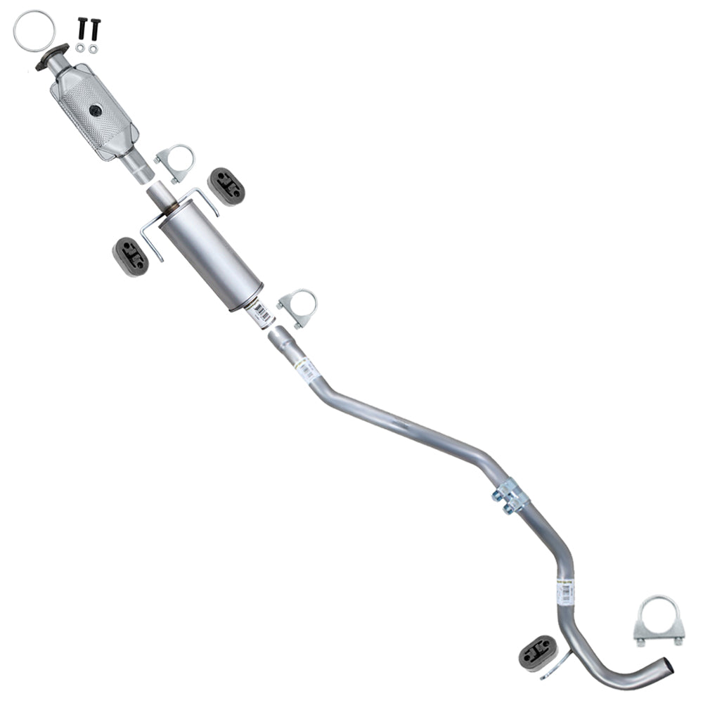 2010-2012 Ford Fusion 2.5L Rear Catalytic w/ Resonator & Intermediate Pipe Kit | Stainless Steel