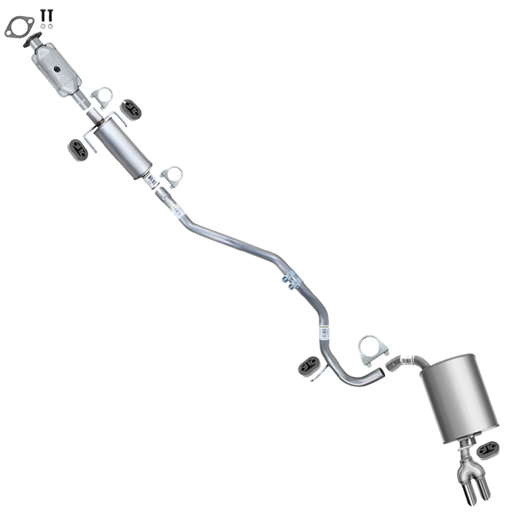 2010-2012 Ford Fusion 2.5L Rear Catalytic w/ Exhaust Pipes & Muffler Kit | Stainless Steel