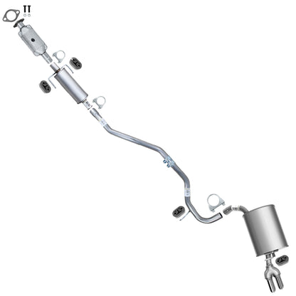 2010-2012 Ford Fusion 2.5L Rear Catalytic w/ Exhaust Pipes & Muffler Kit | Stainless Steel