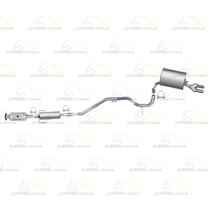 2010-2012 Ford Fusion 2.5L Rear Catalytic w/ Exhaust Pipes & Muffler Kit | Stainless Steel