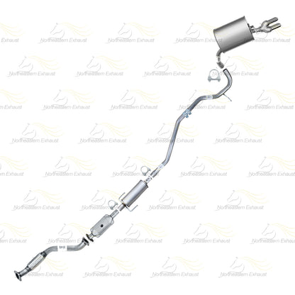 2010-12 Ford Fusion 2.5L Front Pipe Rear Catalytic w/ Exhaust Pipes & Muffler Kit | Stainless Steel