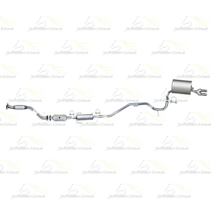 2010-12 Ford Fusion 2.5L Front Pipe Rear Catalytic w/ Exhaust Pipes & Muffler Kit | Stainless Steel