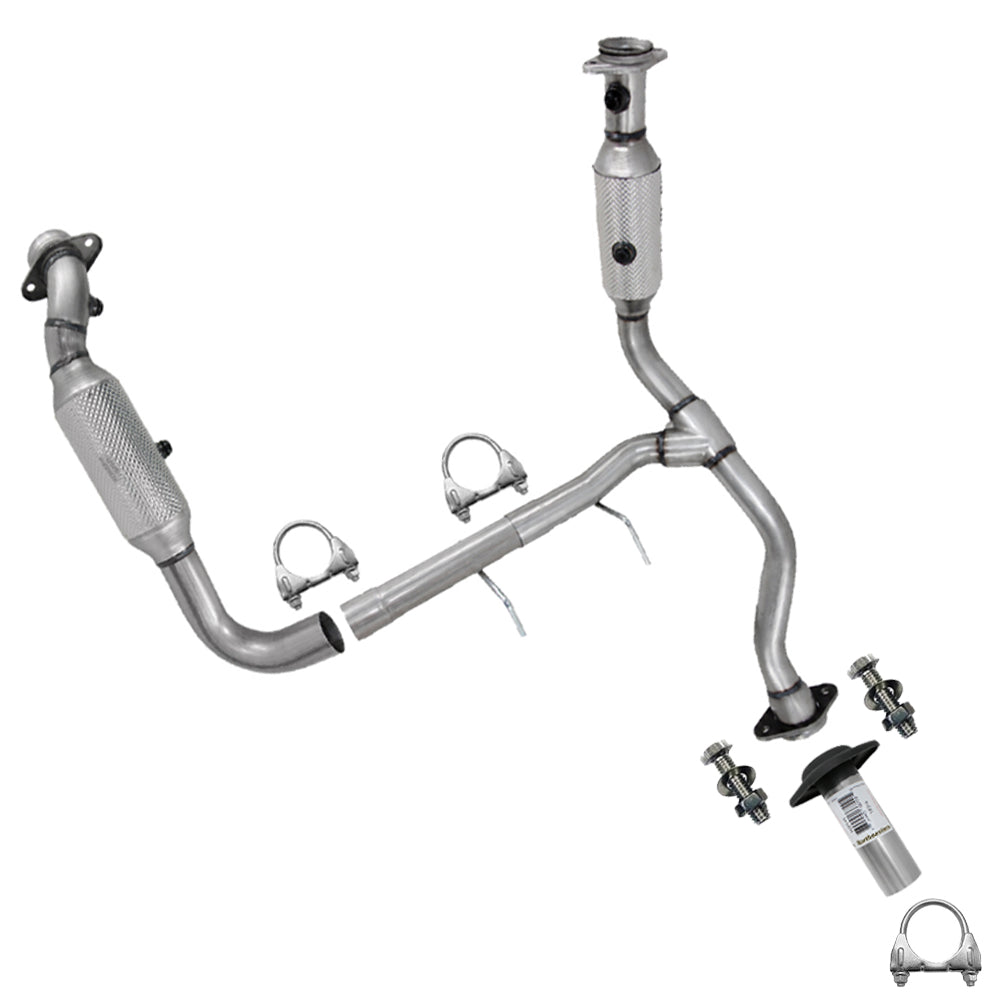 2009-2010 Ford F-150 4.6L Pair of Catalytic w/ Exhaust Pipe Kit | EPA Approved | Stainless Steel