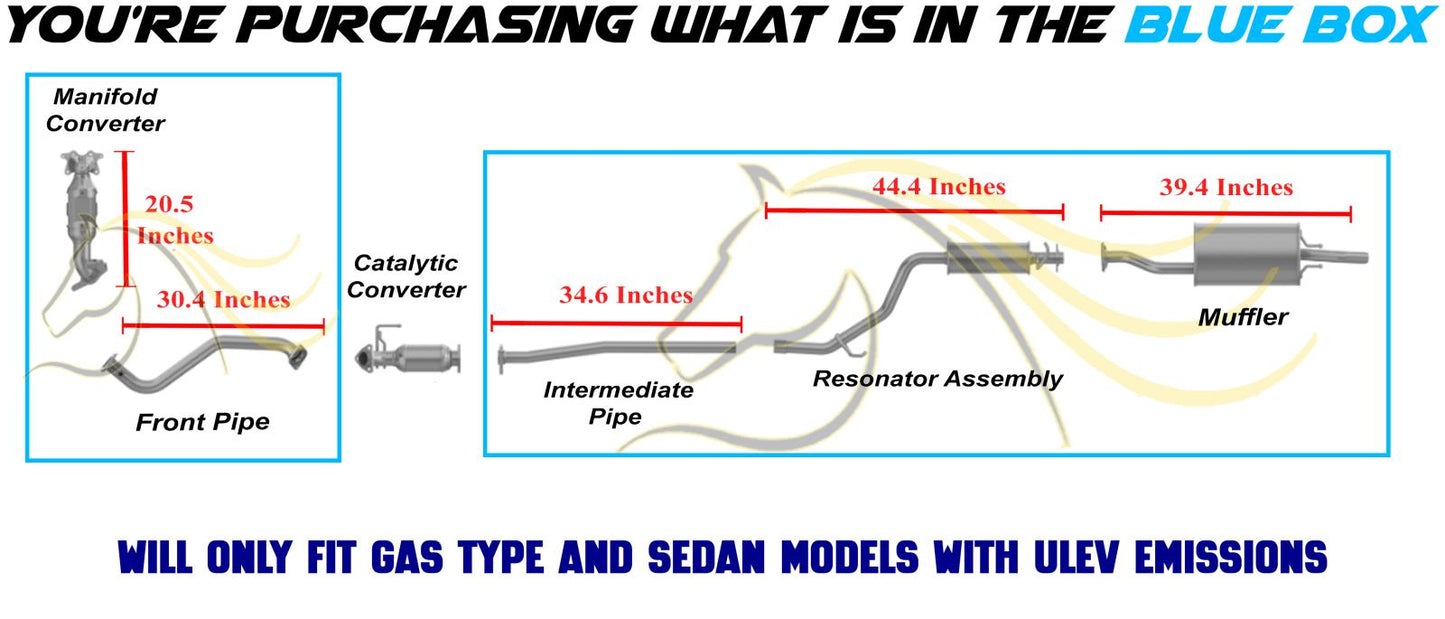 2014-15 Honda Civic 1.8L EPA Manifold Catalytic & Front Pipe Exhaust System Kit