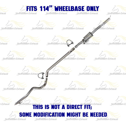 2007-2009 Sprinter 2500 3.0L Stainless Steel Muffler Tail Pipe Kit