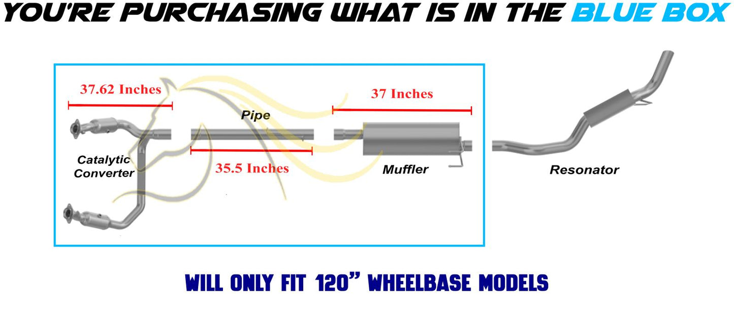 2009-2010 Dodge Ram 1500 5.7L 120in WB EPA Approved Catalytic Front Pipe Muffler Kit