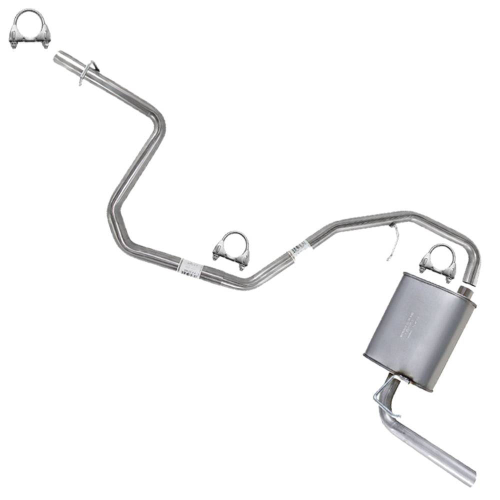 Stainless Steel Intermediate Pipe with Muffler Kit fits: 2004-2007 Malibu 3.5L