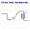 Stainless Steel Intermediate Pipe with Muffler Kit fits: 2004-2007 Malibu 3.5L