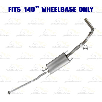 2013-2015 Toyota Tacoma 4.0L 140in WB Intermediate Pipe w/ Muffler Exhaust Kit | Stainless Steel