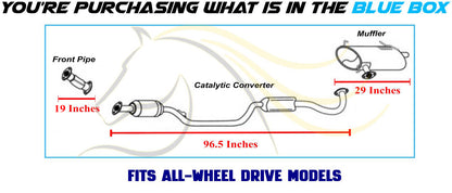 2014-2019 Mitsubishi Outlander 2.4L AWD Front Pipe w/ Catalytic & Muffler Kit | EPA Approved