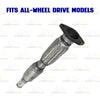 2007-2012 Lincoln MKZ 3.5L AWD Exhaust Resonator Flex Pipe | Stainless Steel