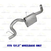 2007 RAM Dakota 3.7L & 4.7L Exhaust Intermediate Pipe Muffler & Tail Pipe Kit | Stainless Steel