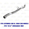 2007 Mitsubishi Raider 4.7L, 2008-2009 Mitsubishi Raider 3.7L Cat-Back Exhaust Kit | Stainless Steel
