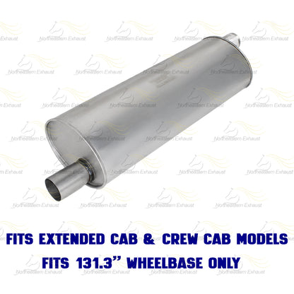 2007-2010 Dodge Dakota 3.7L Intermediate Pipe, Muffler & Tail Pipe Kit | Stainless Steel