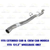 2007-2010 Dodge Dakota 3.7L Intermediate Pipe & Muffler Exhaust Kit | Stainless Steel
