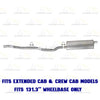 2007-2010 Dodge Dakota 3.7L Intermediate Pipe & Muffler Exhaust Kit | Stainless Steel