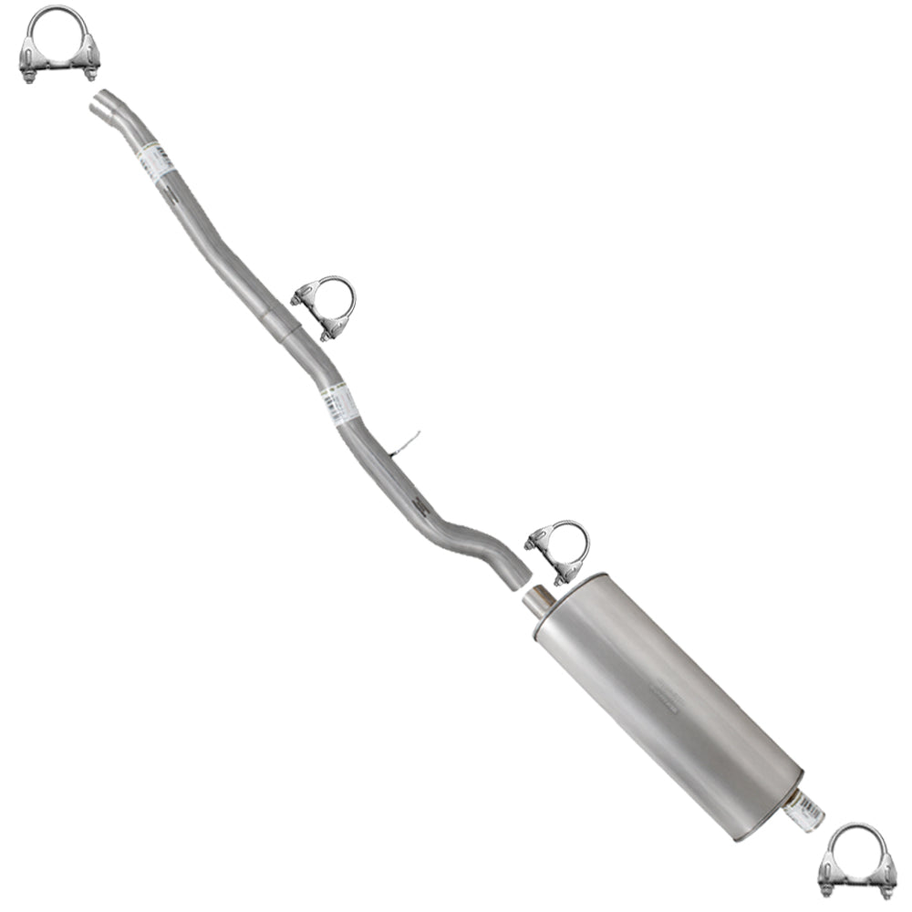 2005-2010 Dodge Dakota 4.7L Intermediate Pipe & Muffler Exhaust Kit | Stainless Steel