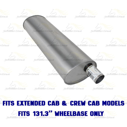 2005-2010 Dodge Dakota 4.7L Intermediate Pipe & Muffler Exhaust Kit | Stainless Steel