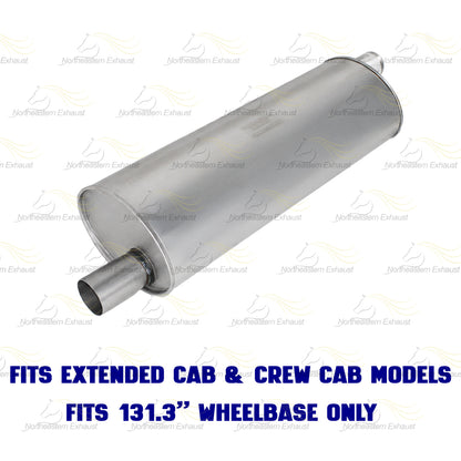 2005-2010 Dodge Dakota 4.7L Intermediate Pipe & Muffler Exhaust Kit | Stainless Steel