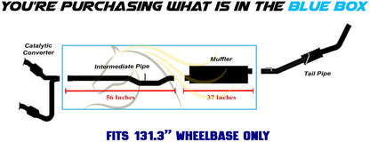2011 RAM Dakota 3.7L & 4.7L Intermediate Pipe & Muffler Exhaust Kit | Stainless Steel