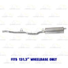2011 RAM Dakota 3.7L & 4.7L Intermediate Pipe & Muffler Exhaust Kit | Stainless Steel