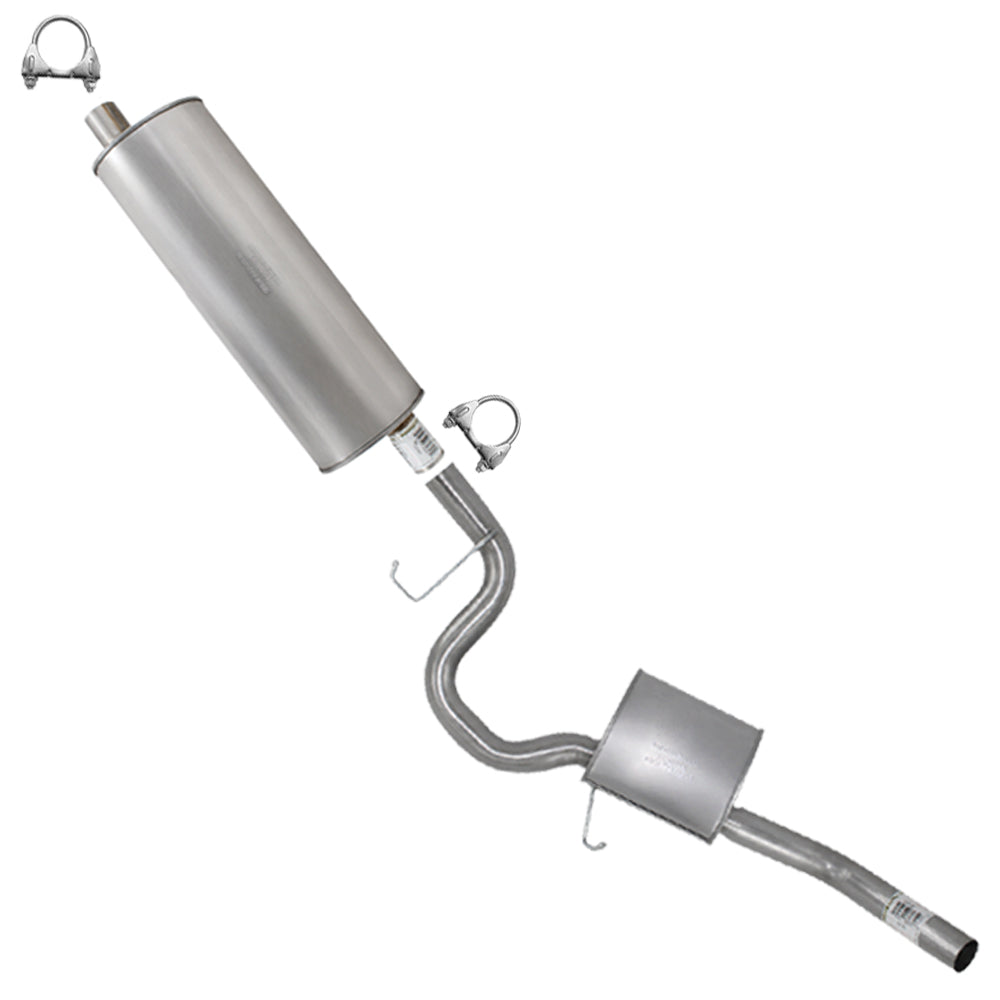 2006-2009 Mitsubishi Raider 3.7L & 4.7L Exhaust Muffler & Tail Pipe Kit | Stainless Steel